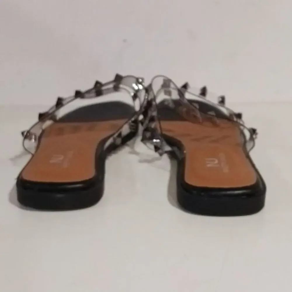 Ninety Union Bloom clear studded sandal size 8
